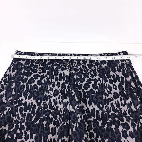 Isaac Mizrahi Leopard Print Stretchy Distressed Shorts - Picture 5 of 8